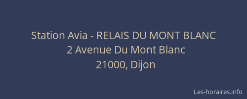 Station Avia - RELAIS DU MONT BLANC