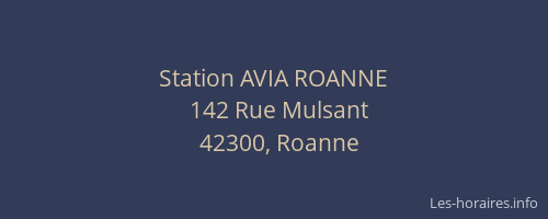 Station AVIA ROANNE