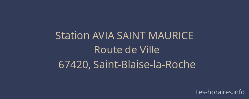Station AVIA SAINT MAURICE