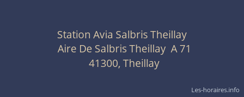 Station Avia Salbris Theillay
