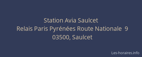 Station Avia Saulcet