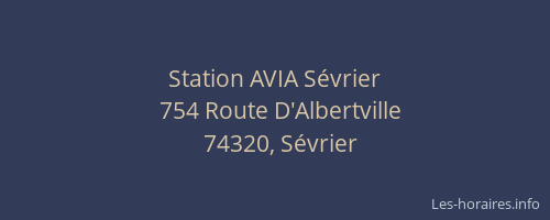 Station AVIA Sévrier
