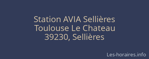 Station AVIA Sellières