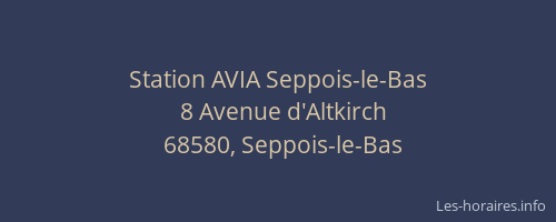 Station AVIA Seppois-le-Bas