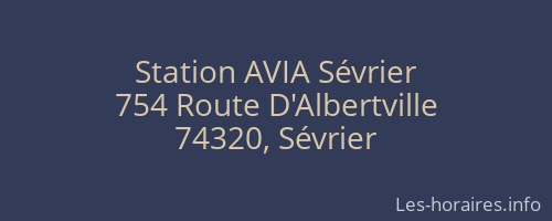 Station AVIA Sévrier