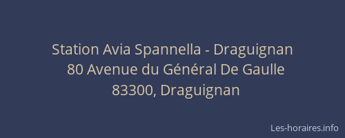Station Avia Spannella - Draguignan