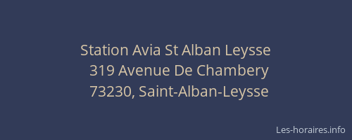 Station Avia St Alban Leysse