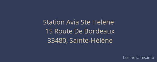 Station Avia Ste Helene