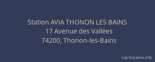 Station AVIA THONON LES BAINS