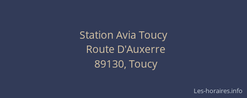 Station Avia Toucy