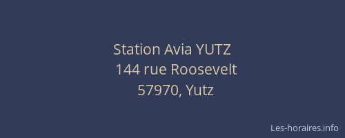 Station Avia YUTZ