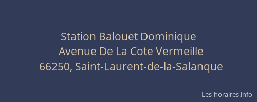 Station Balouet Dominique