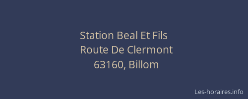 Station Beal Et Fils