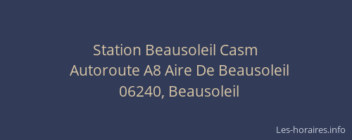Station Beausoleil Casm