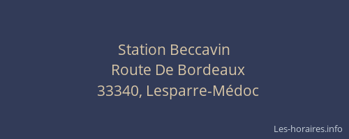 Station Beccavin