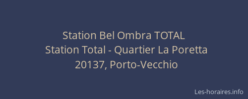 Station Bel Ombra TOTAL