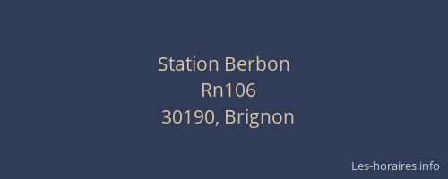 Station Berbon