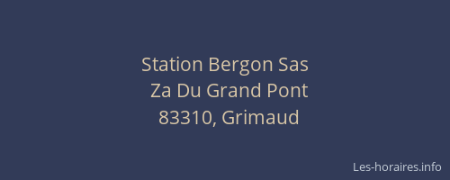 Station Bergon Sas