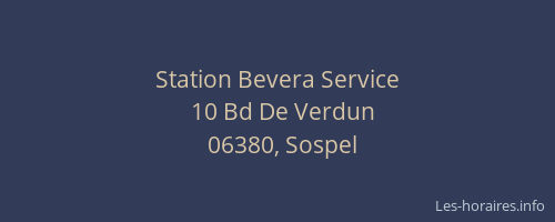 Station Bevera Service