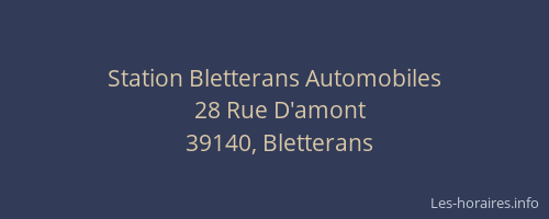 Station Bletterans Automobiles