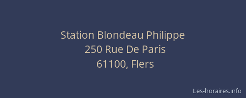 Station Blondeau Philippe