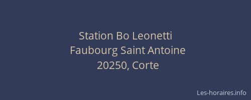 Station Bo Leonetti