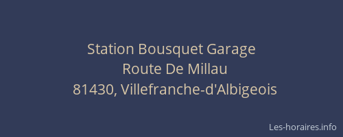 Station Bousquet Garage