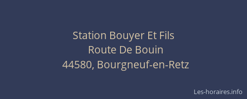 Station Bouyer Et Fils