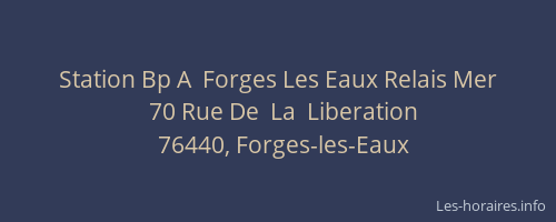 Station Bp A  Forges Les Eaux Relais Mer