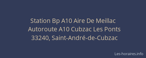 Station Bp A10 Aire De Meillac