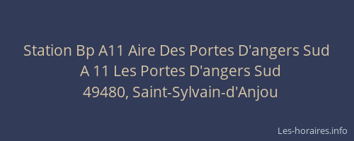 Station Bp A11 Aire Des Portes D'angers Sud