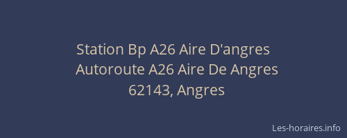 Station Bp A26 Aire D'angres
