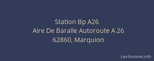 Station Bp A26