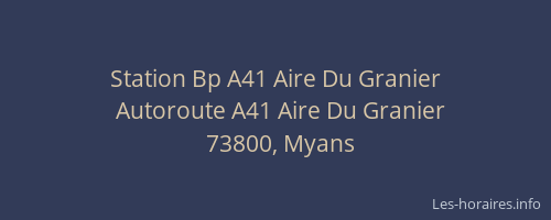 Station Bp A41 Aire Du Granier