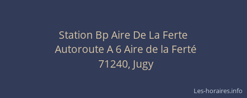 Station Bp Aire De La Ferte