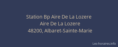 Station Bp Aire De La Lozere