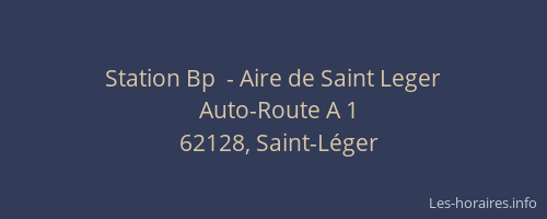 Station Bp  - Aire de Saint Leger
