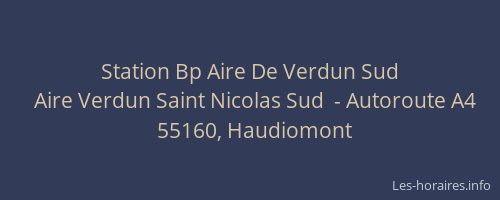Station Bp Aire De Verdun Sud
