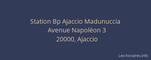 Station Bp Ajaccio Madunuccia