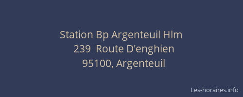 Station Bp Argenteuil Hlm