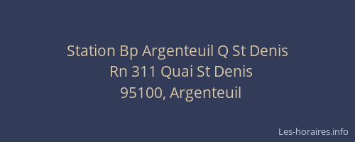 Station Bp Argenteuil Q St Denis