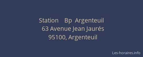 Station    Bp  Argenteuil