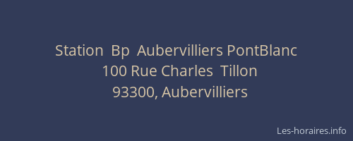 Station  Bp  Aubervilliers PontBlanc