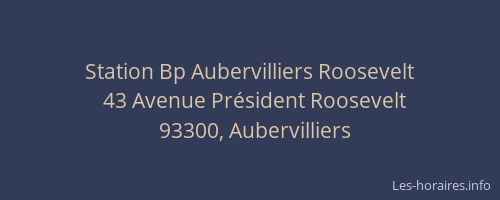 Station Bp Aubervilliers Roosevelt