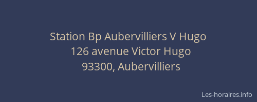 Station Bp Aubervilliers V Hugo