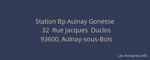 Station Bp Aulnay Gonesse