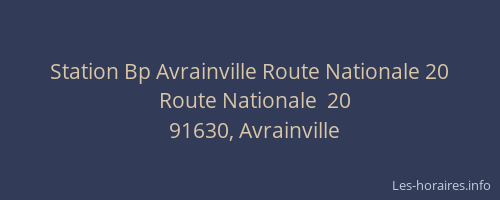 Station Bp Avrainville Route Nationale 20