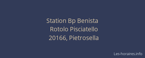 Station Bp Benista