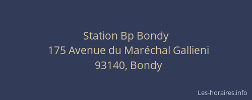 Station Bp Bondy