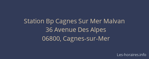Station Bp Cagnes Sur Mer Malvan